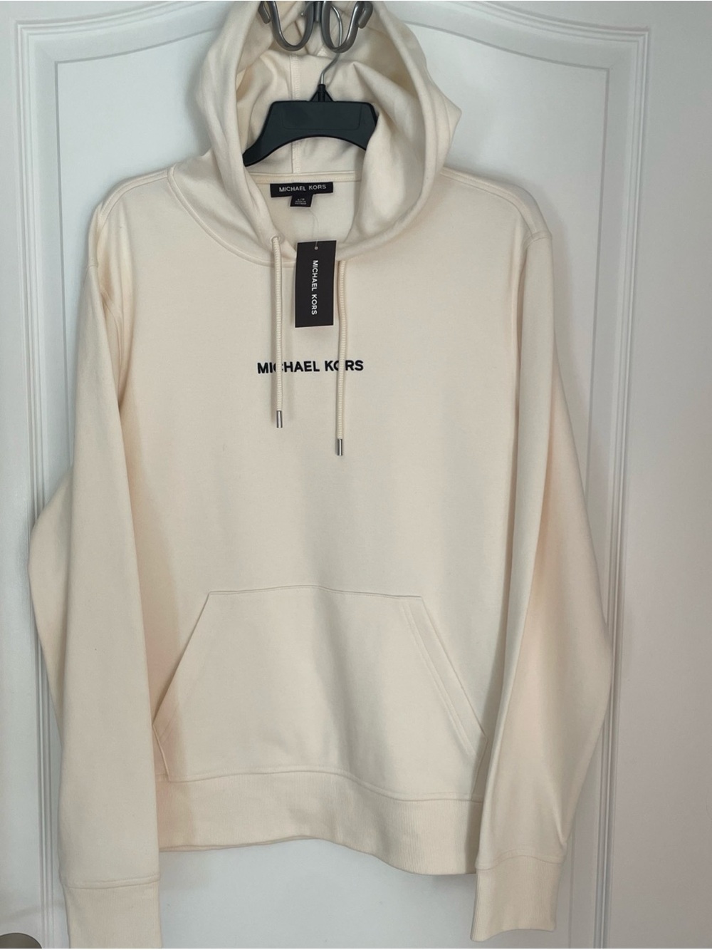Michael Kors Men’s L Bone Bedge Pullover Hoodie Cotton Blend Large NWT $130